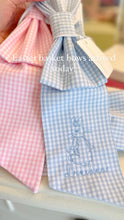 Load image into Gallery viewer, Blue Gingham Basket Bow