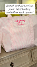 Load image into Gallery viewer, PINK PIMLICO STRIPE JUMBO X-LARGE TOTE