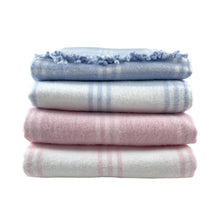 Load image into Gallery viewer, WINDOW PANE CHECK FLANNEL CRIB BLANKET - PINK/WHITE