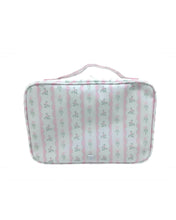 Load image into Gallery viewer, PINK RIBBON FLORAL BUNDLE UP HANGING TOILETRY BAG