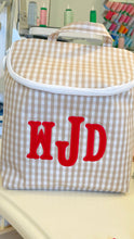 Load image into Gallery viewer, GINGHAM KHAKI TAKE AWAY LUNCH BAG