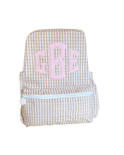 Load image into Gallery viewer, KHAKI GINGHAM BACKPACKER