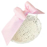 Load image into Gallery viewer, Pink Gingham Basket Bow