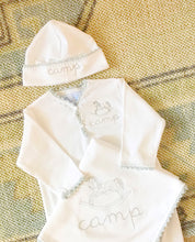 Load image into Gallery viewer, Pixie Lily Blue Jersey Receiving Blanket
