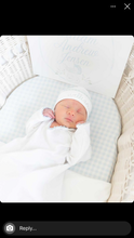 Load image into Gallery viewer, Pixie Lily Blue Jersey Receiving Blanket