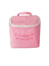 Load image into Gallery viewer, PINK GINGHAM TAKE AWAY LUNCH BAG