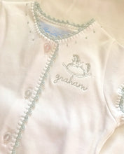 Load image into Gallery viewer, Pixie Lily Blue Jersey Crib Set