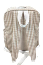 Load image into Gallery viewer, KHAKI GINGHAM BACKPACKER
