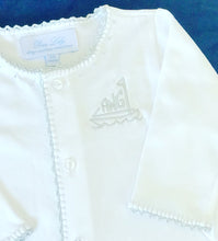 Load image into Gallery viewer, Pixie Lily Blue Jersey Footy Romper