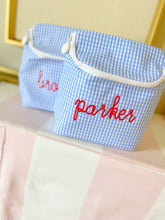 Load image into Gallery viewer, SKY GINGHAM TAKE AWAY LUNCH BAG