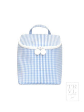 Load image into Gallery viewer, SKY GINGHAM TAKE AWAY LUNCH BAG