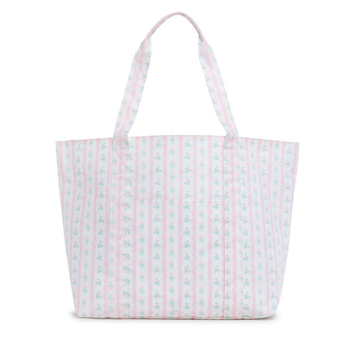 PINK RIBBON FLORAL JUMBO X-LARGE TOTE