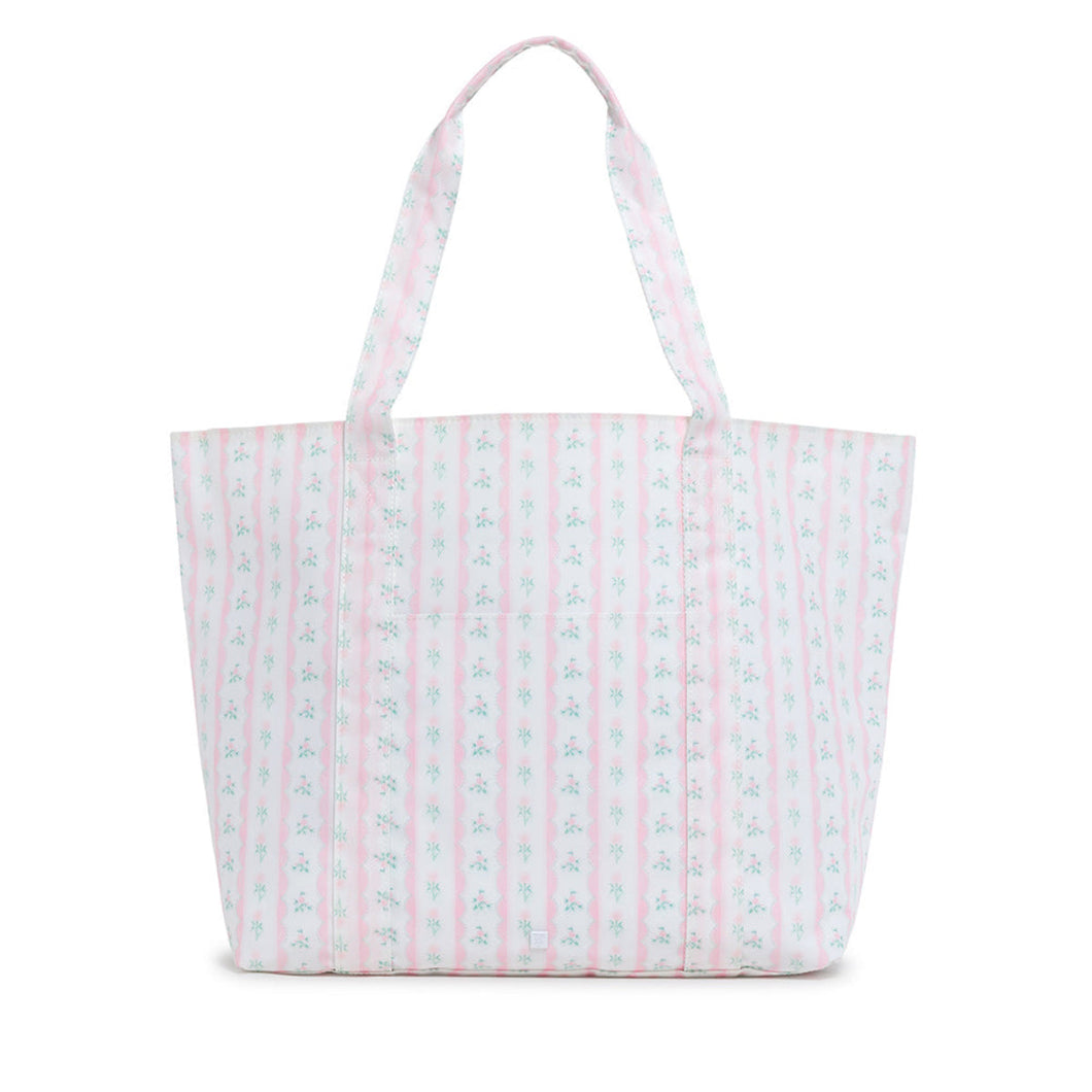 PINK RIBBON FLORAL JUMBO X-LARGE TOTE