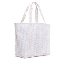 Load image into Gallery viewer, PINK RIBBON FLORAL JUMBO X-LARGE TOTE