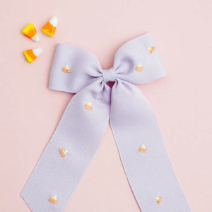 Medium Lavender Candy Corn Bow