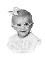 Load image into Gallery viewer, Girl White Bubble Square Collar w/Lt. Pink Trim