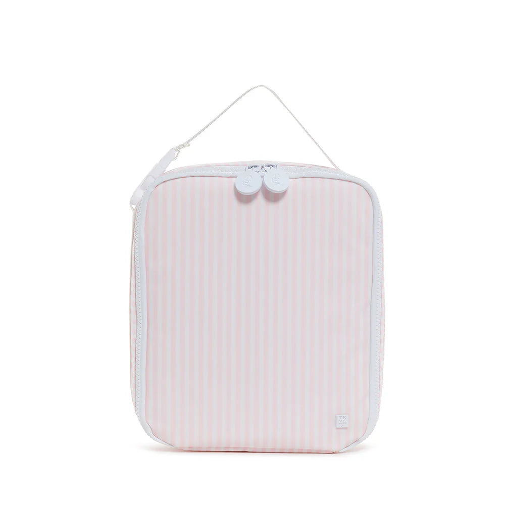 PINK PIMLICO STRIPE LUNCH BOX INSULATED LUNCH BAG