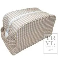 Load image into Gallery viewer, Khaki Gingham Stowaway Bag