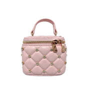 Load image into Gallery viewer, Light Pink Embellished Vanity Quilted Purse