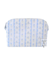 Load image into Gallery viewer, BLUE RIBBON FLORAL COSMETIC BAG