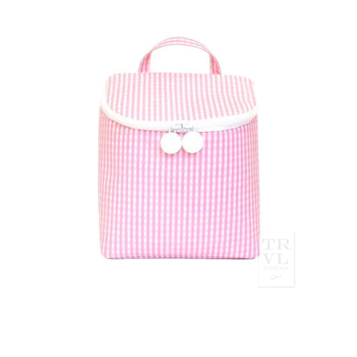 PINK GINGHAM TAKE AWAY LUNCH BAG