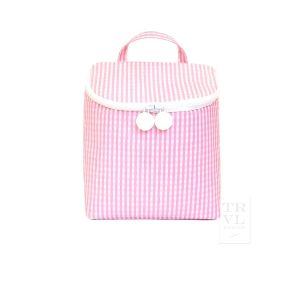 PINK GINGHAM TAKE AWAY LUNCH BAG