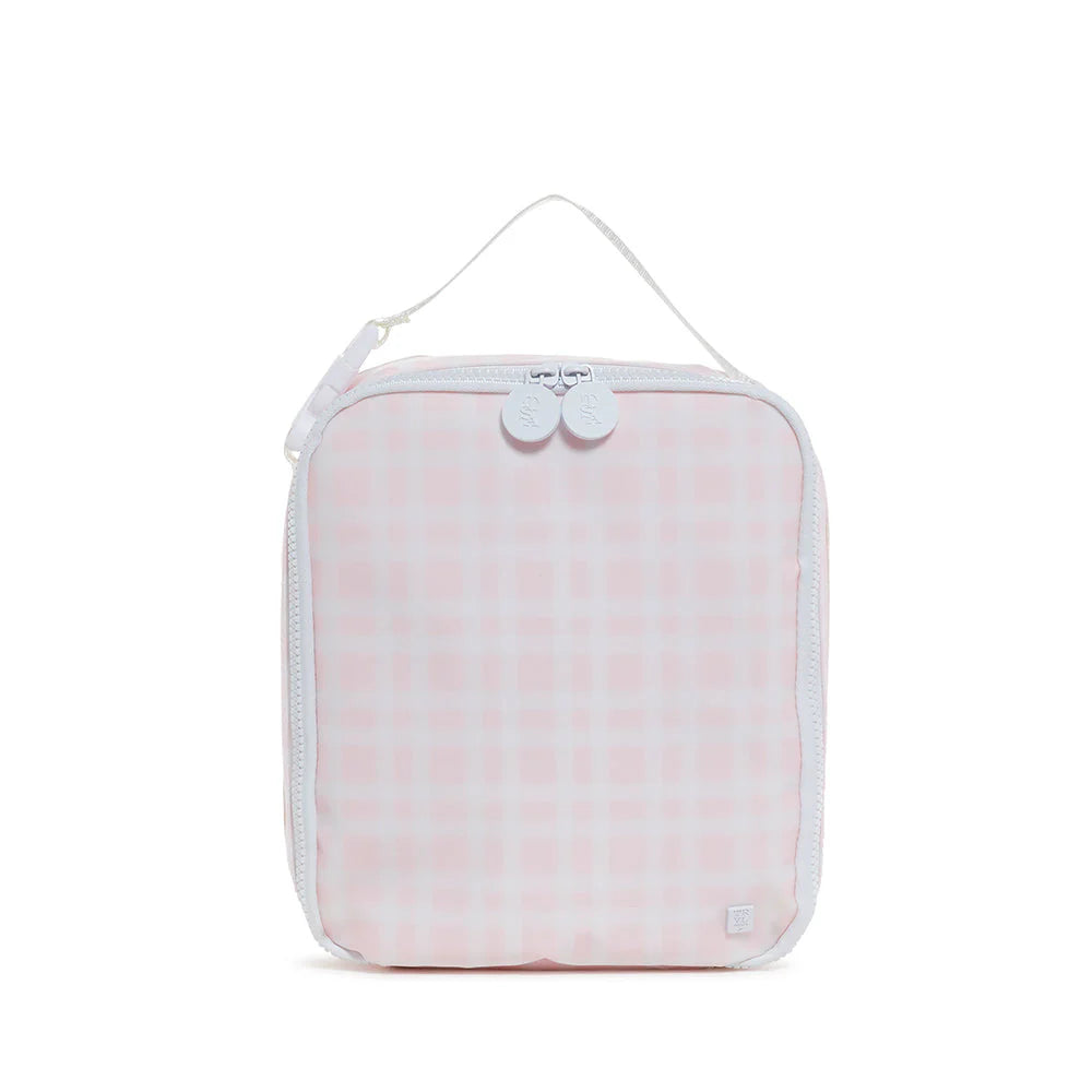 PINK PIMLICO PLAID INSULATED LUNCH BOX