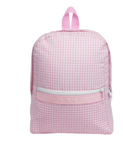 Gingham Backpack Medium Pink