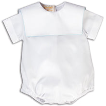 Load image into Gallery viewer, Boy White Bubble Square Collar w/Lt. Blue Trim