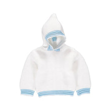 Load image into Gallery viewer, Julius Berger White and Blue Zip Back Hoodie