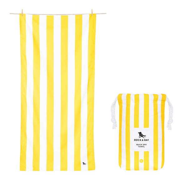 Yellow Cabana Stripe Towel