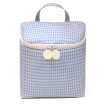 Mist Blue Gingham Lunch Tote