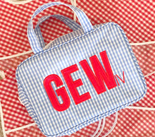Load image into Gallery viewer, Sky Blue Gingham Carry On Bag