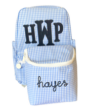Load image into Gallery viewer, Sky Blue Gingham Take Away Lunch Bag