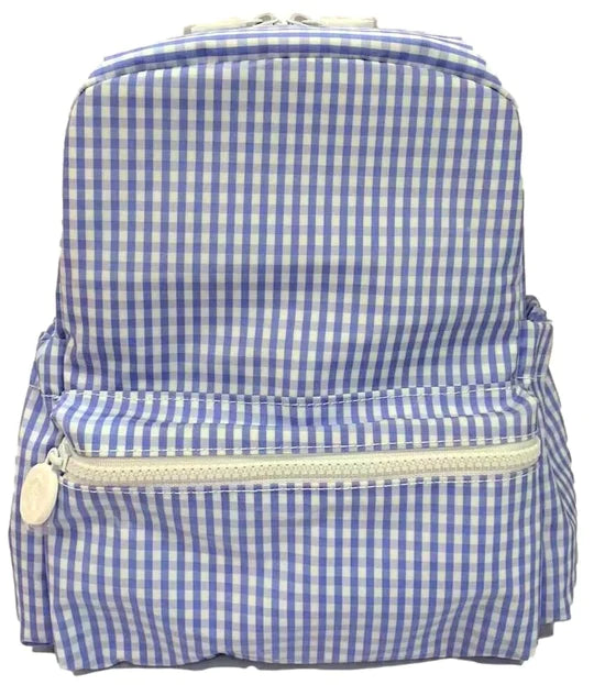 Sky Blue Gingham Mini Backpack
