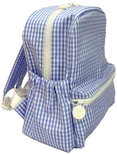 Load image into Gallery viewer, Sky Blue Gingham Mini Backpack
