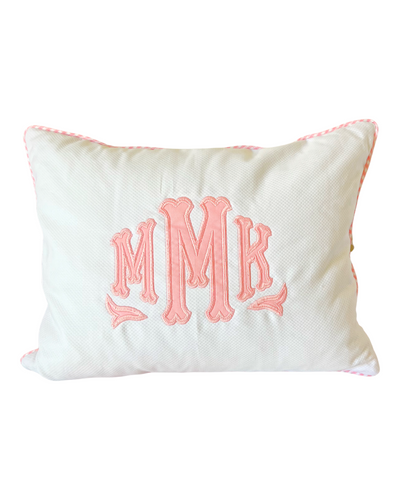 Pink Check Baby Pillow