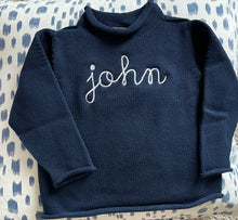 Load image into Gallery viewer, Navy Rollneck Sweater