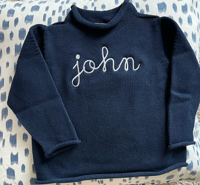 Navy Rollneck Sweater
