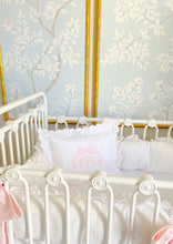 Load image into Gallery viewer, Pink Scalloped Monogrammed Baby Pillow