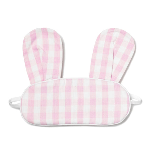 Personalized Pink Gingham Children's Bunny Mask