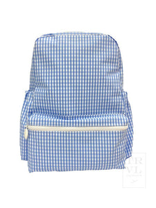 Sky Blue Gingham Backpack