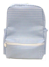 Load image into Gallery viewer, Mist Blue Gingham Backpack