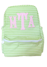 Load image into Gallery viewer, Leaf Green Gingham Backpack