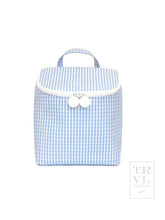 Load image into Gallery viewer, Sky Blue Gingham Take Away Lunch Bag